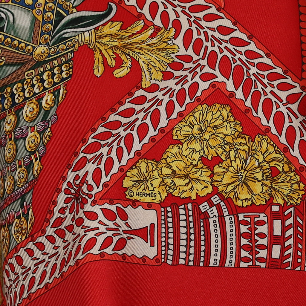Pristine Boxed Hermès La Danse du Cheval Marwari Silk Scarf Rare