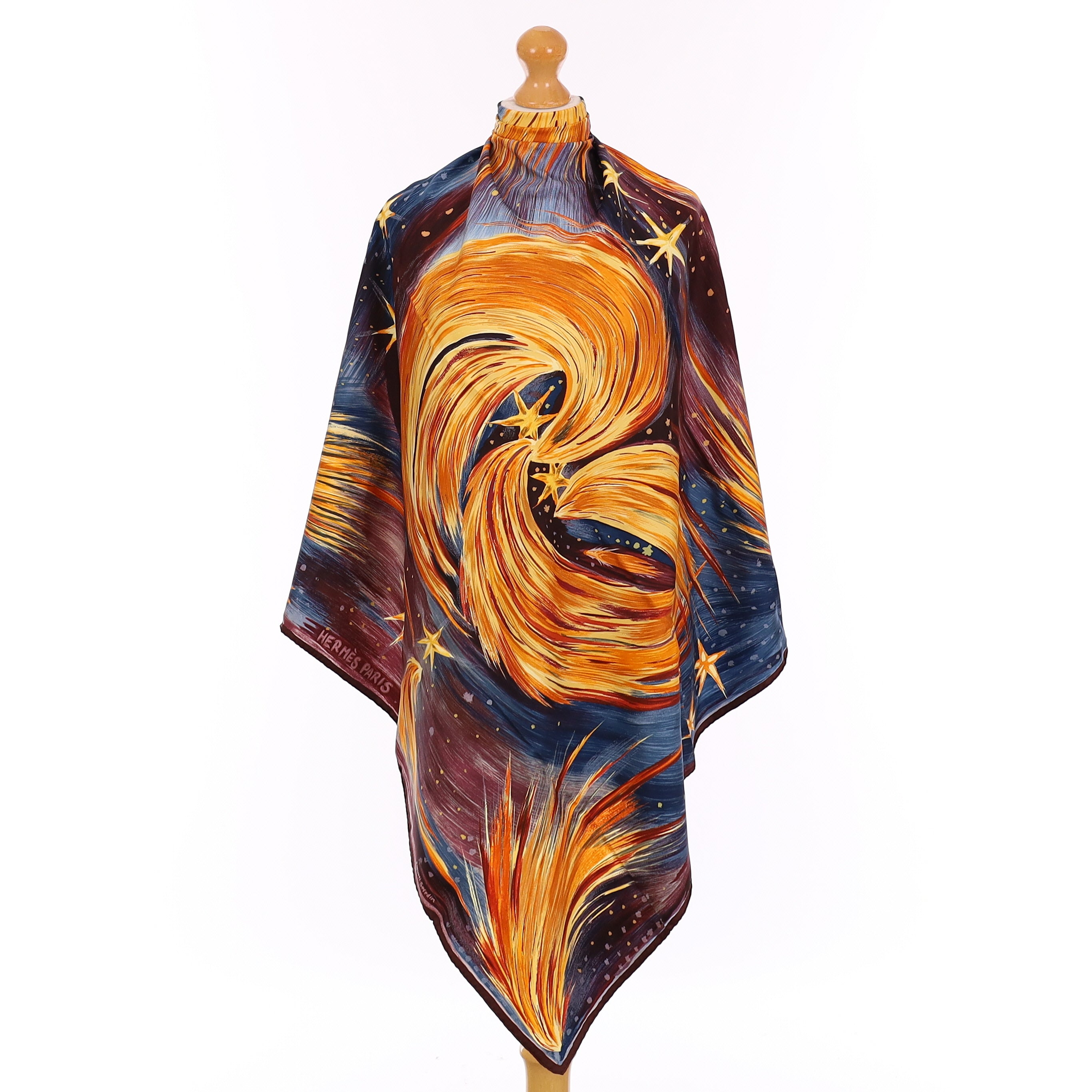 Pristine Boxed Hermès Feux du Ciel Silk Scarf Quite Rare