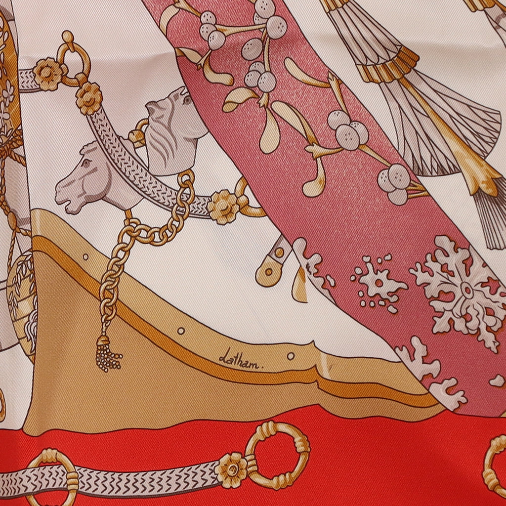 Pristine Boxed Hermès 70 Soleil de Soie Silk Scarf