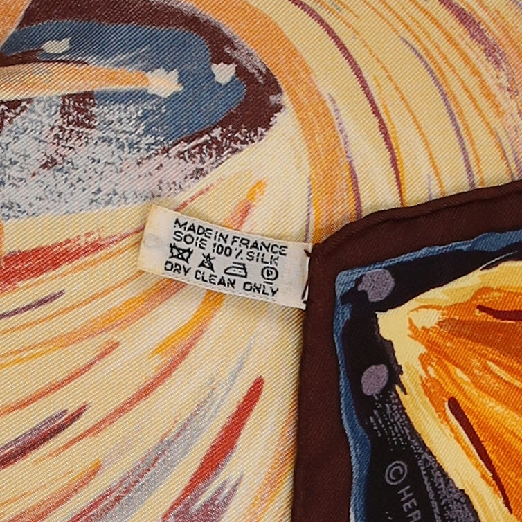 Pristine Boxed Hermès Feux du Ciel Silk Scarf Quite Rare