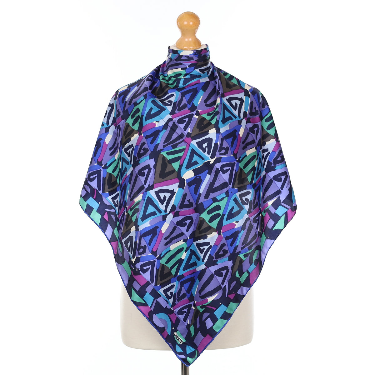 Pristine Liberty Purple Retro Design Vintage Silk Scarf