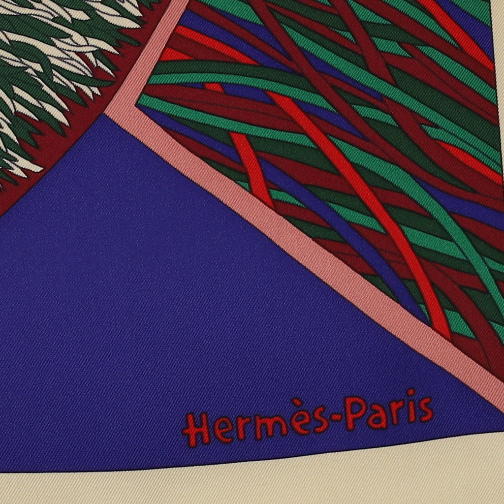 Brand New Boxed Hermès À Travers Champs Silk Scarf