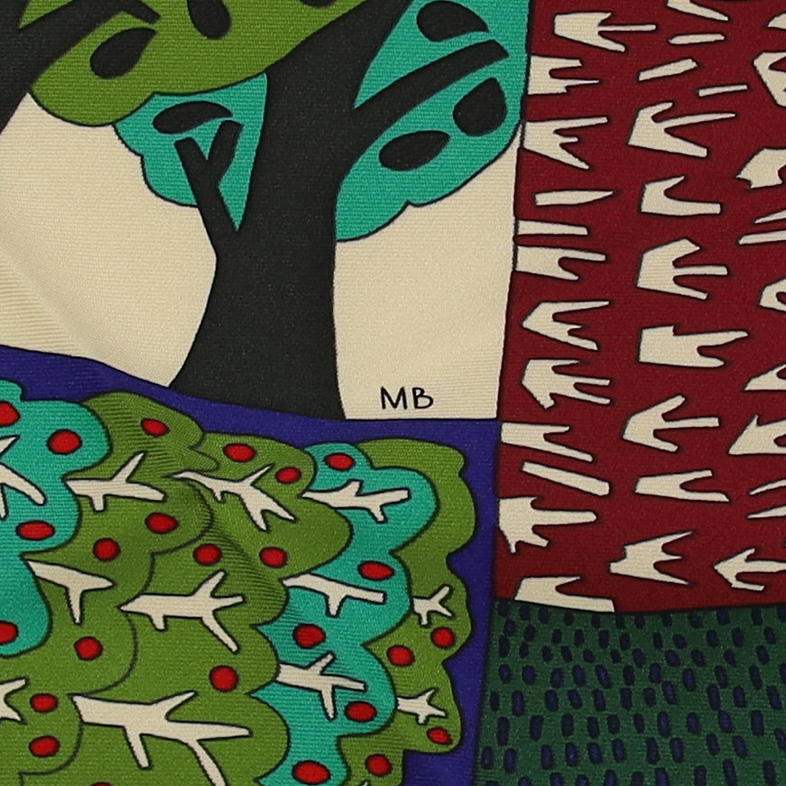 Brand New Boxed Hermès À Travers Champs Silk Scarf
