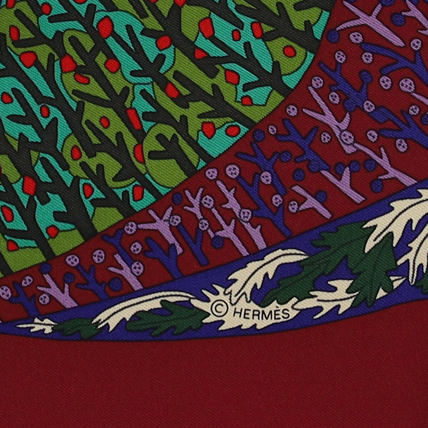 Brand New Boxed Hermès À Travers Champs Silk Scarf