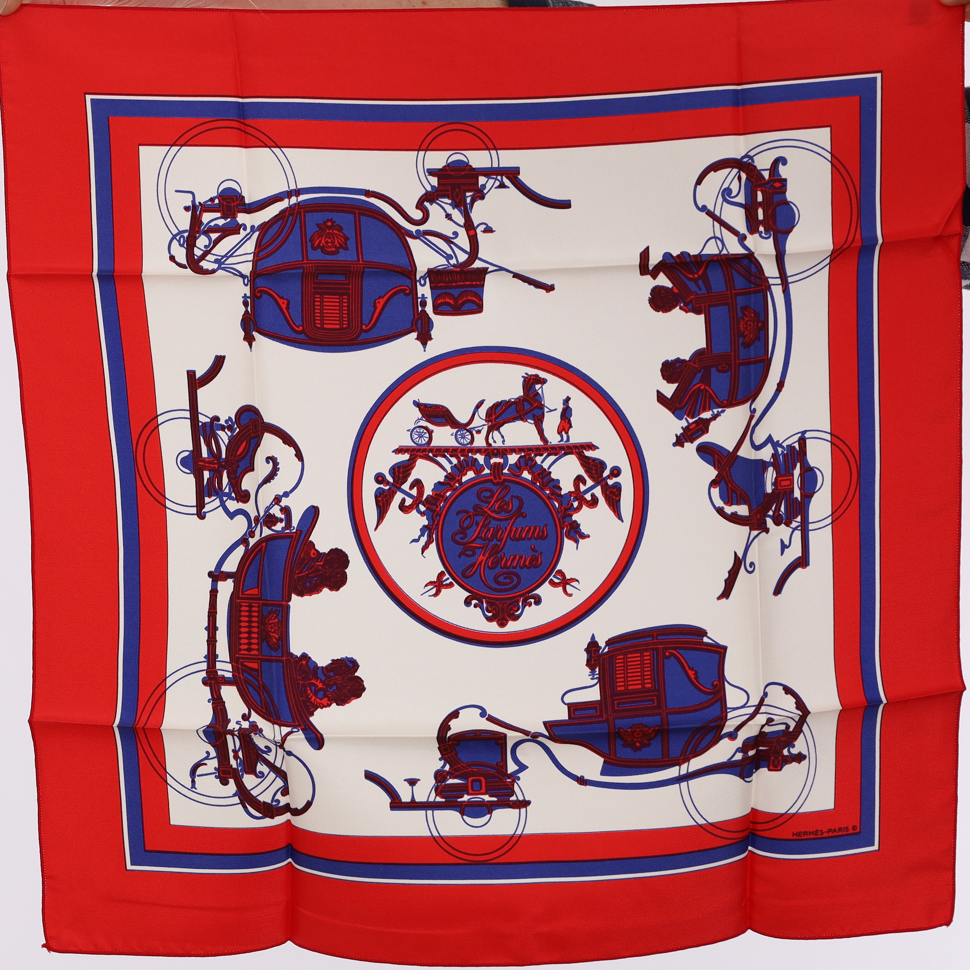 Brand New Boxed Hermès La Parfums Silk Scarf