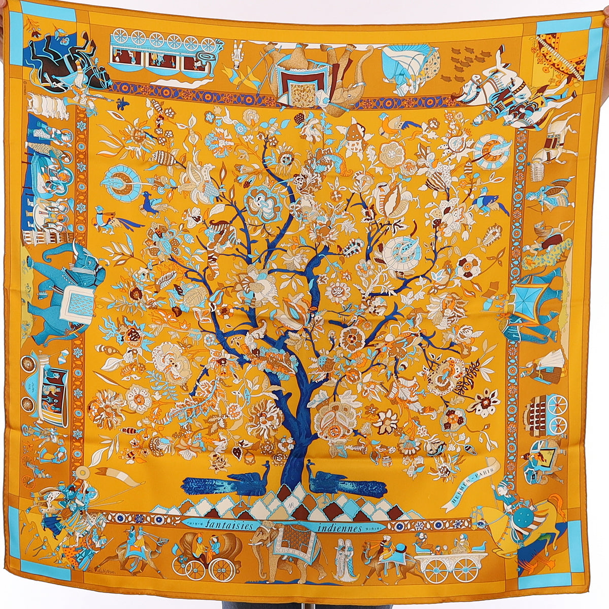 Brand New Boxed Hermès Fantaisies Indiennes Silk Scarf
