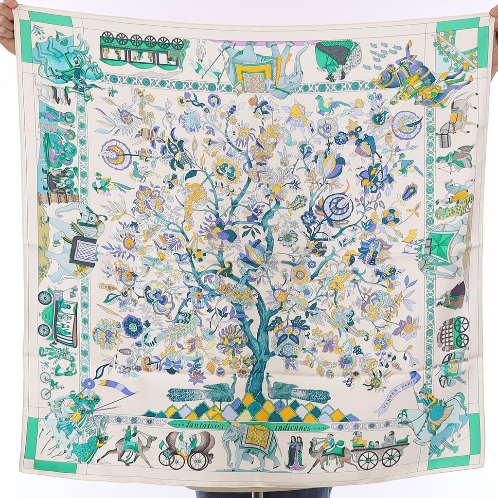 Brand New Boxed Hermès Fantaisies Indiennes Silk Scarf Quite Rare
