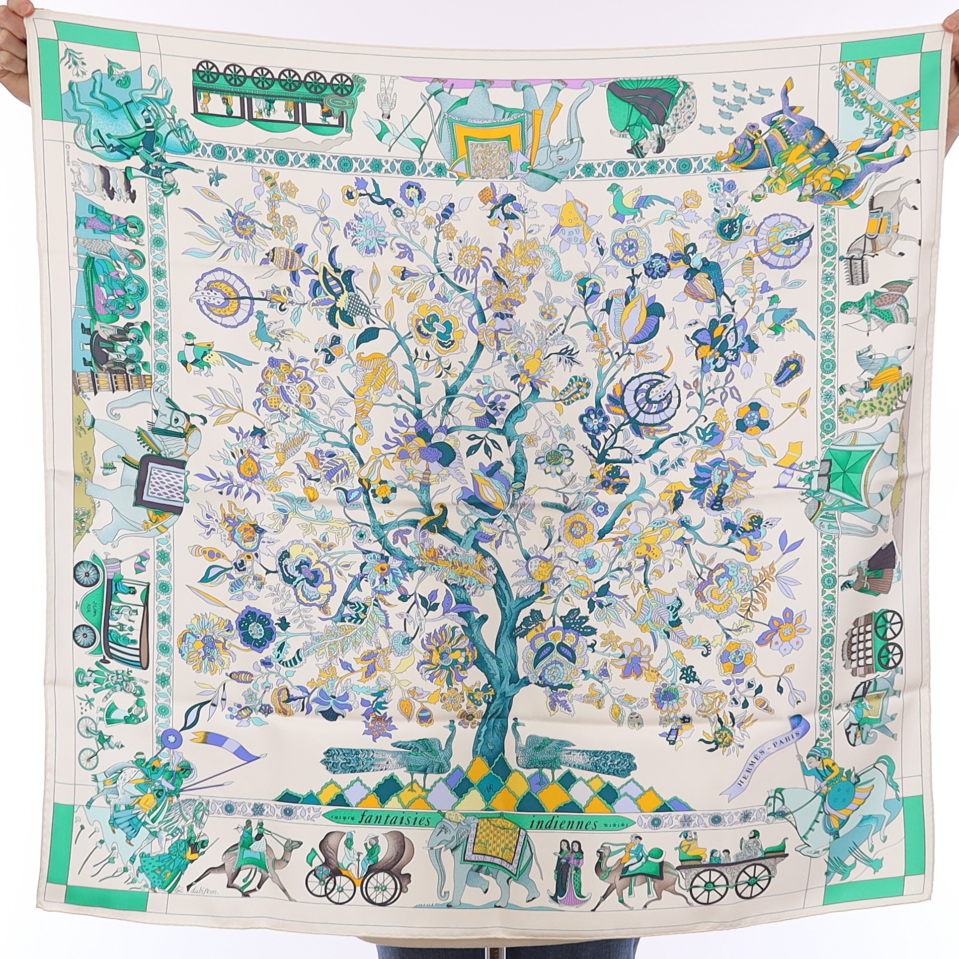 Brand New Boxed Hermès Fantaisies Indiennes Silk Scarf Quite Rare