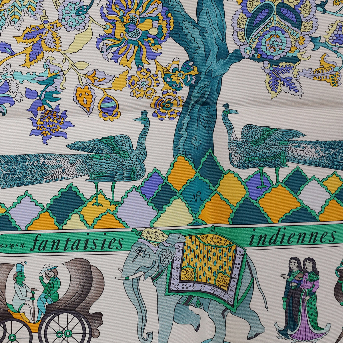 Brand New Boxed Hermès Fantaisies Indiennes Silk Scarf Quite Rare