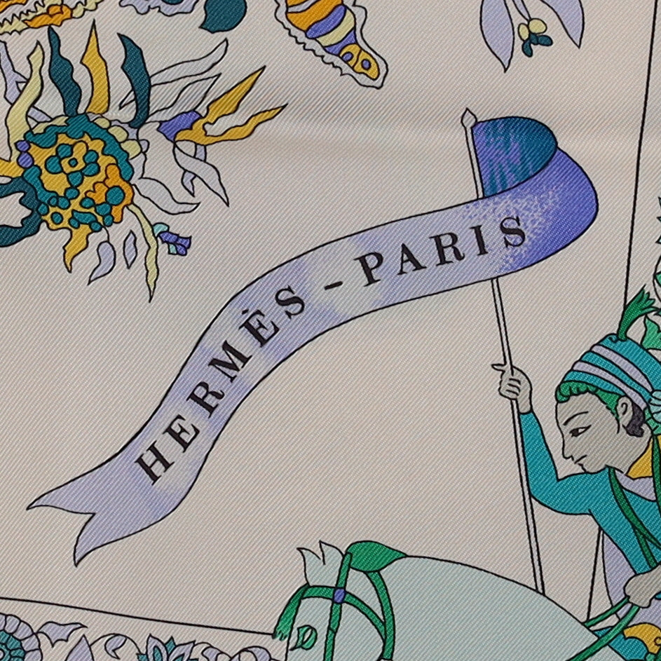 Brand New Boxed Hermès Fantaisies Indiennes Silk Scarf Quite Rare