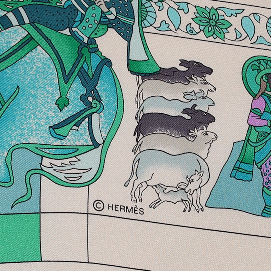 Brand New Boxed Hermès Fantaisies Indiennes Silk Scarf Quite Rare