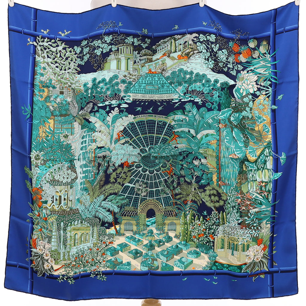 Brand New Boxed Hermès Jardins D'hiver Silk Scarf Quite Rare