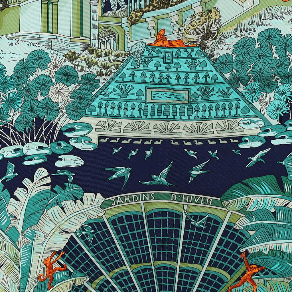 Brand New Boxed Hermès Jardins D'hiver Silk Scarf Quite Rare
