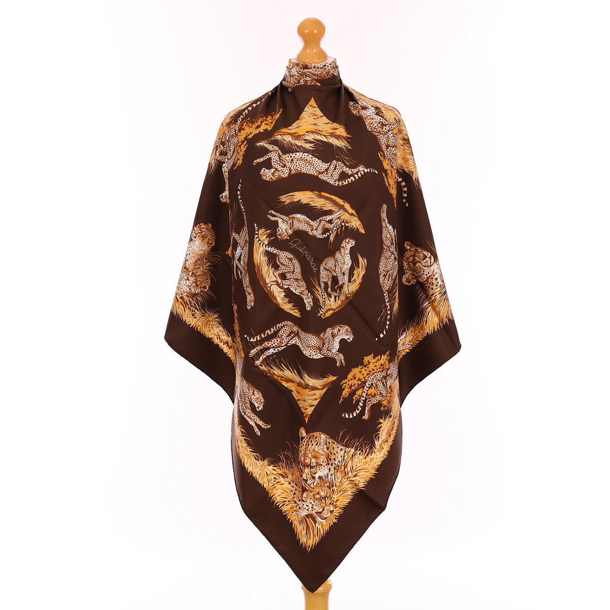 Brand New Boxed Hermès Guépards Silk Scarf Quite Rare
