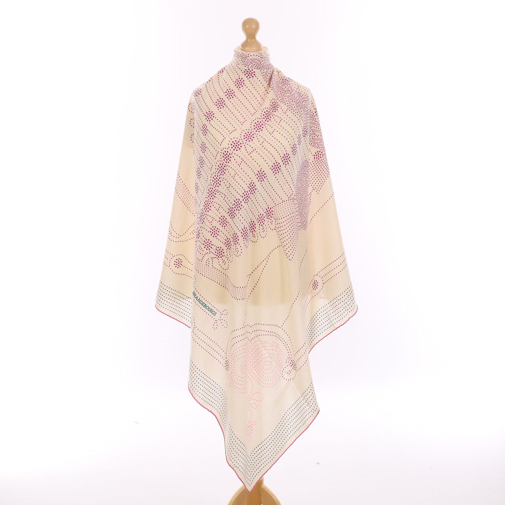 Pristine Boxed Hermès Brandebourgs Points Cashmere Blend Shawl 140