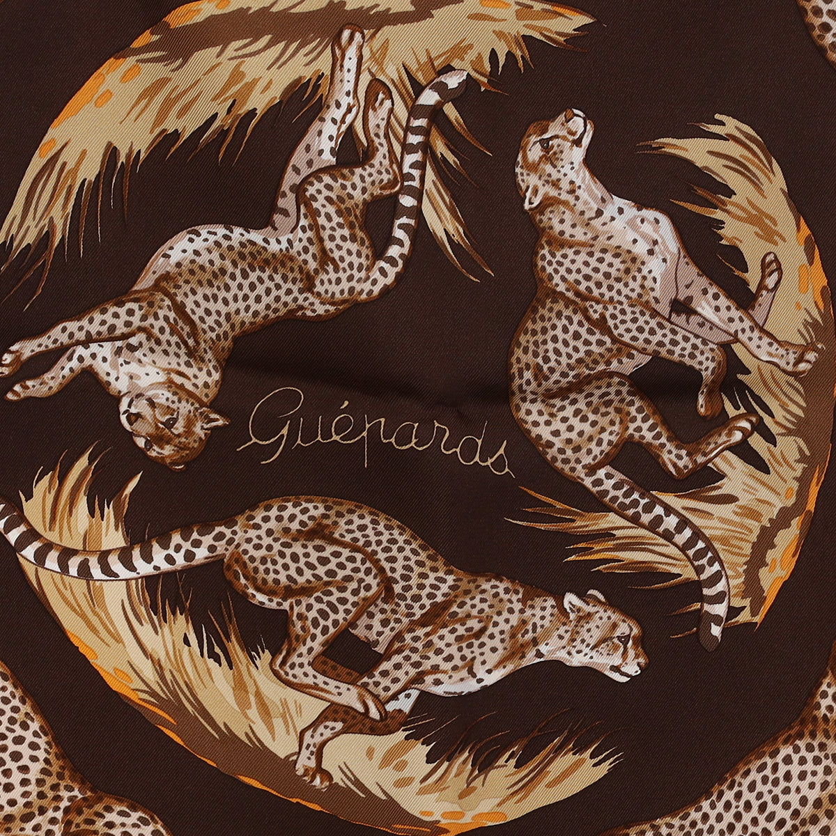 Brand New Boxed Hermès Guépards Silk Scarf Quite Rare