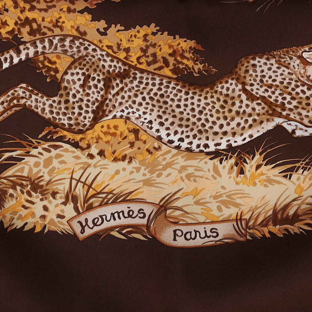Brand New Boxed Hermès Guépards Silk Scarf Quite Rare