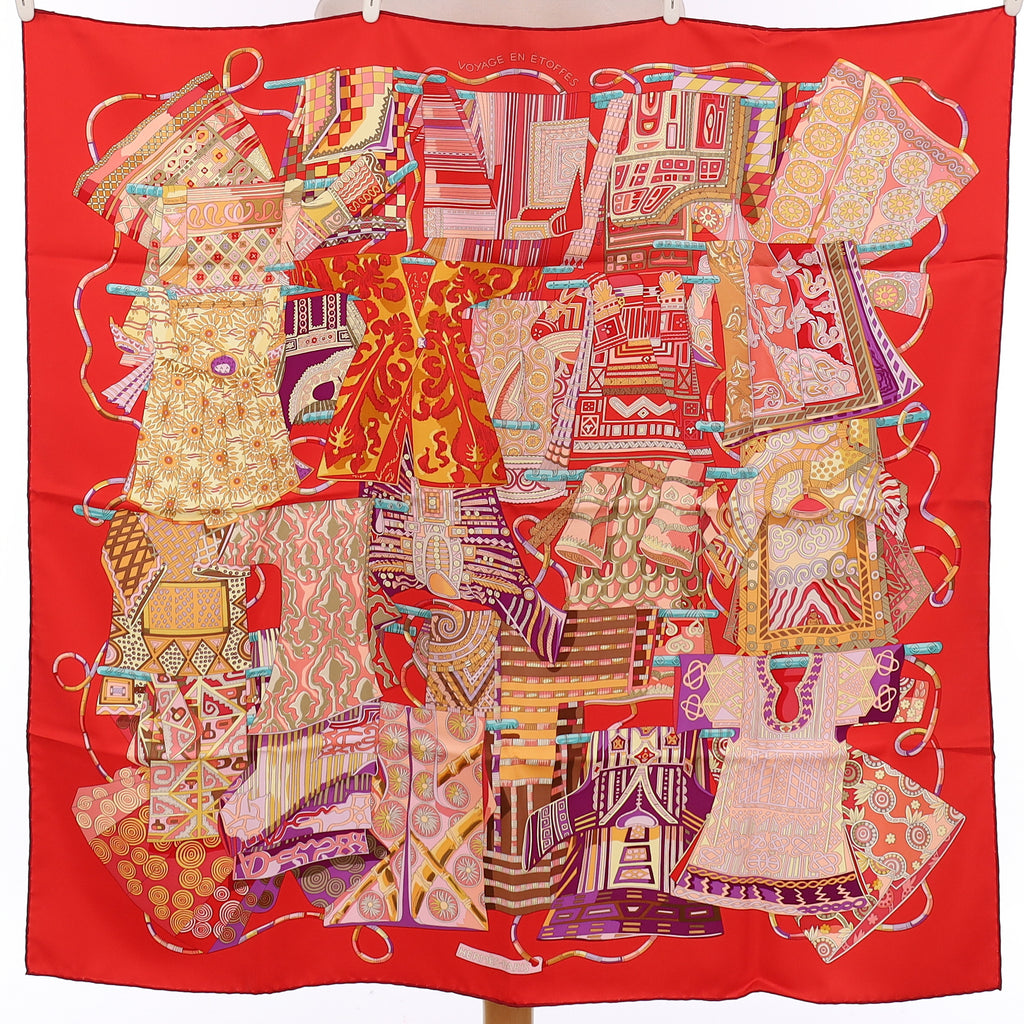 Brand New Boxed Hermès Voyage en Étoffes Silk Scarf Quite Rare