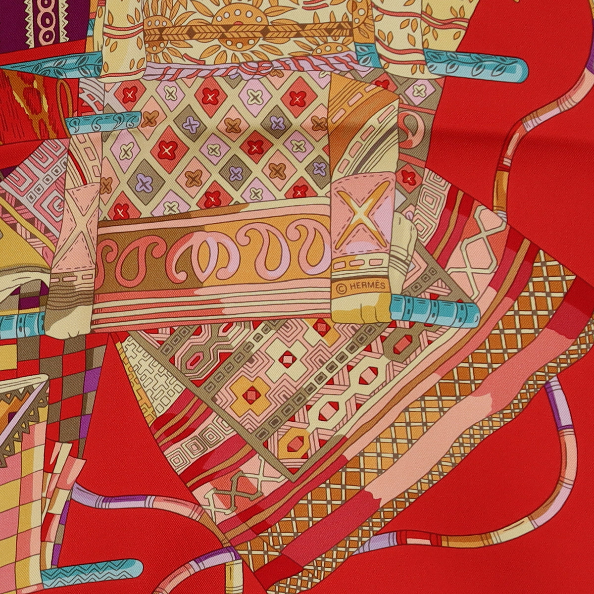 Brand New Boxed Hermès Voyage en Étoffes Silk Scarf Quite Rare