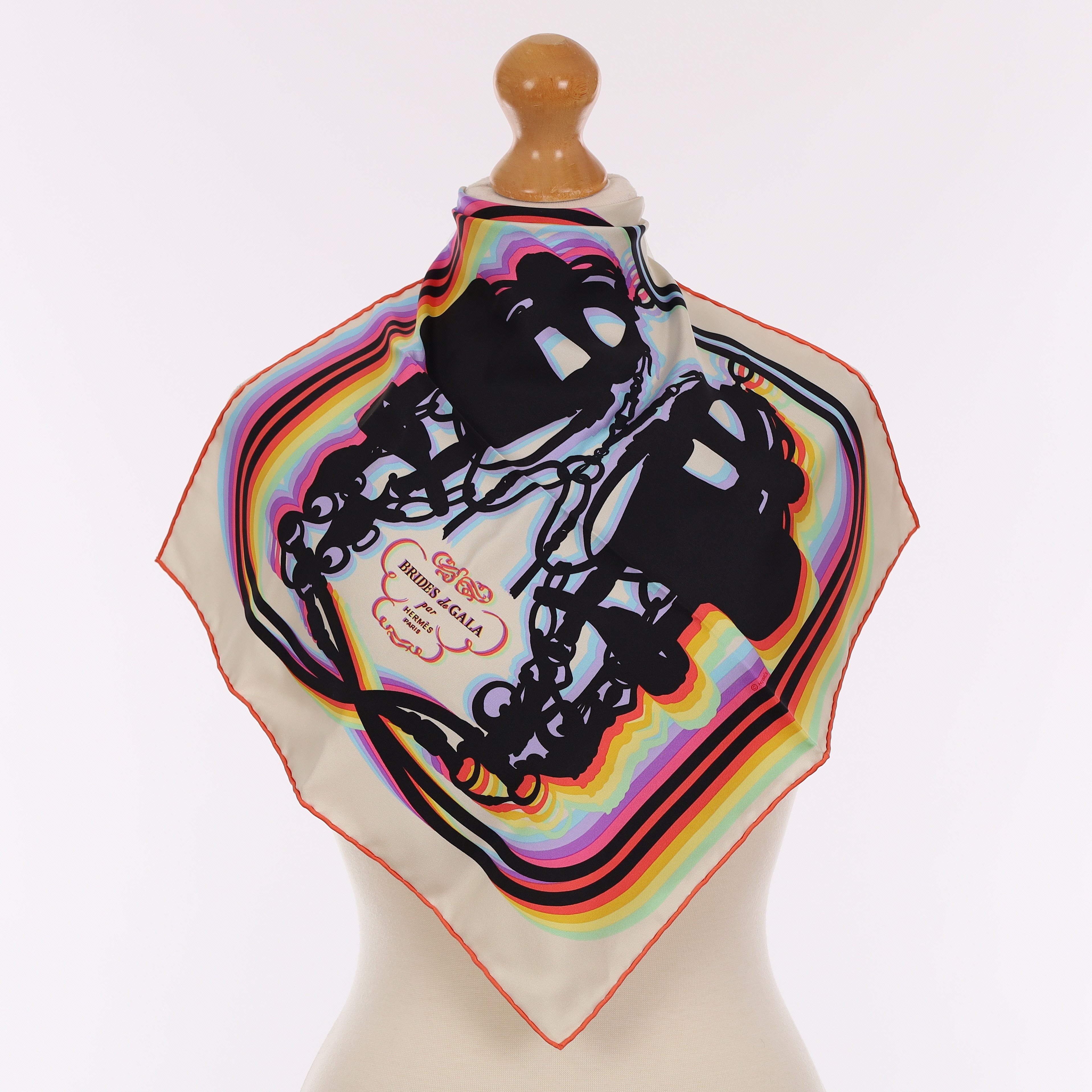Brand New Boxed Hermès Brides de Gala Gavroche Silk Scarf
