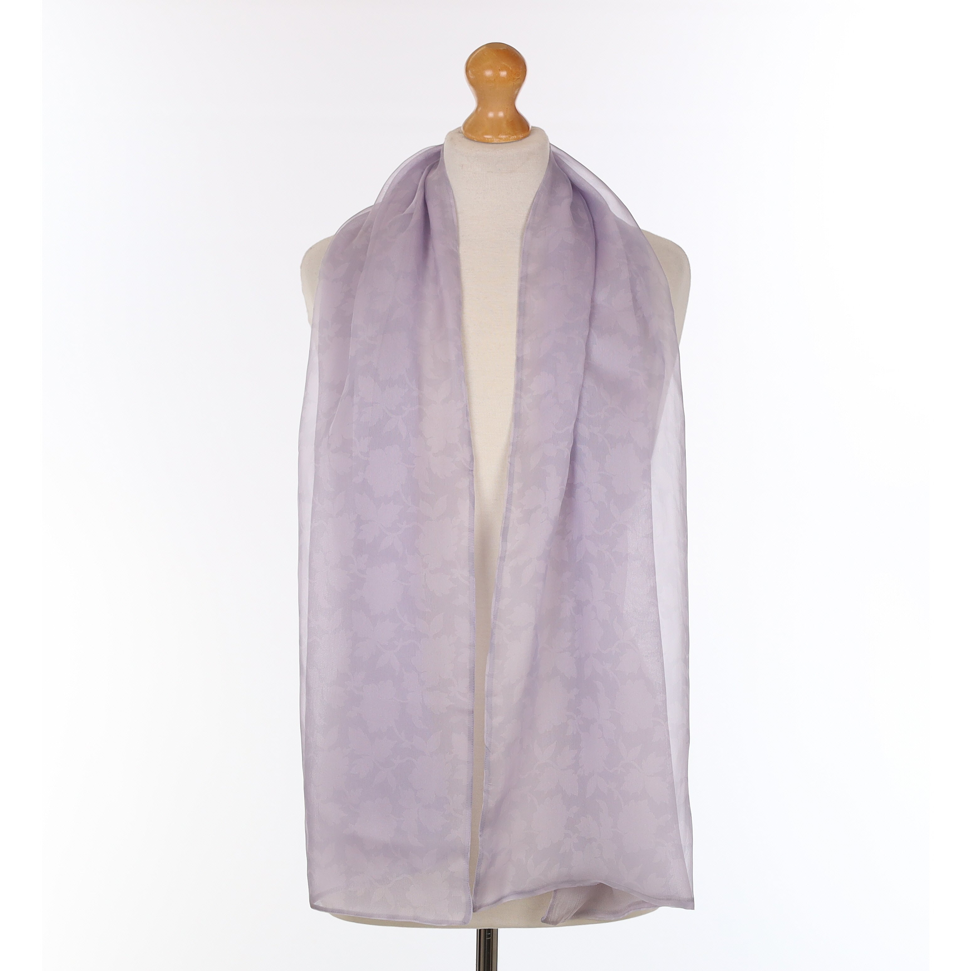 Brand New Jaeger Pale Purple Floral Vintage Silk Scarf