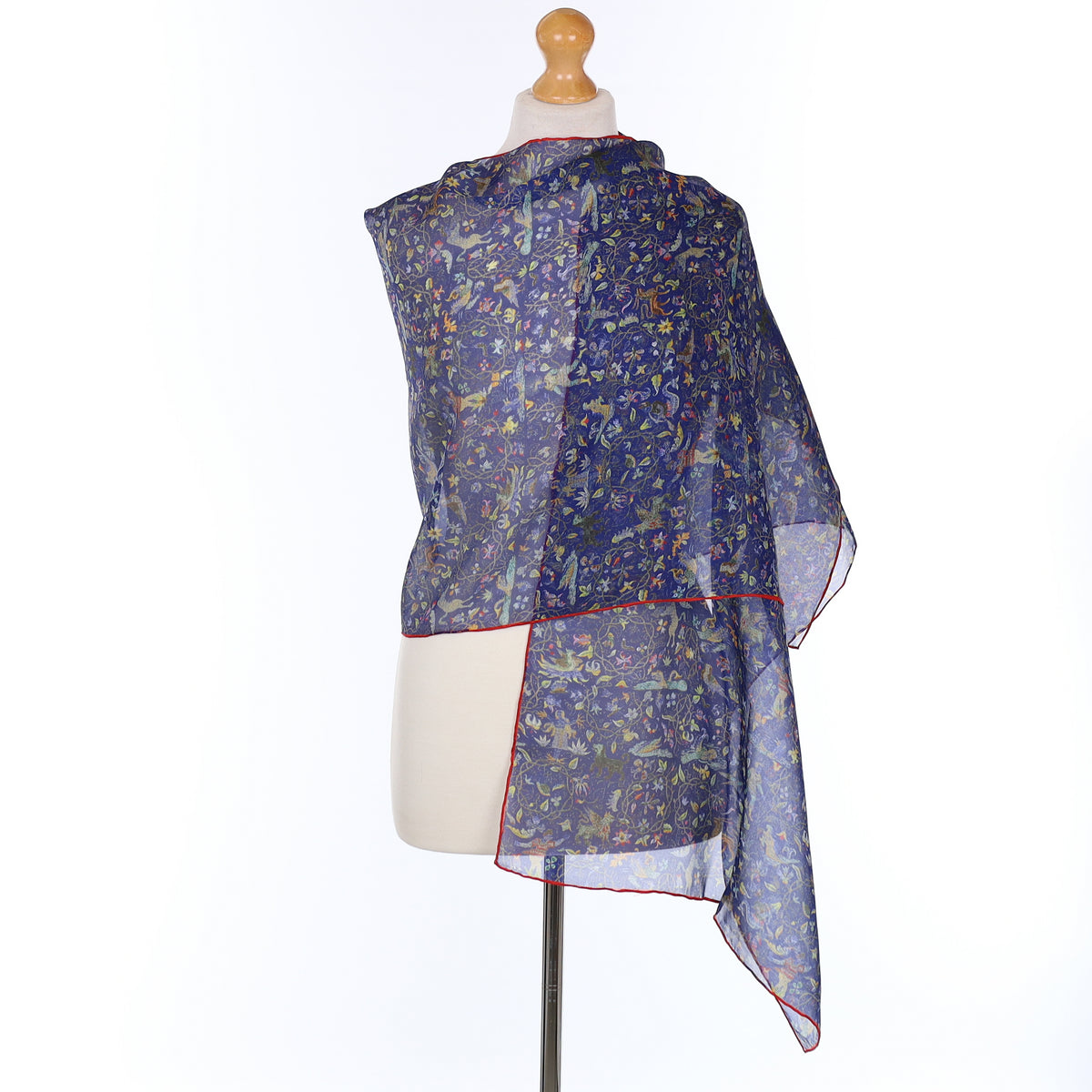 Brand New Blue Mythical Creature Silk Wrap