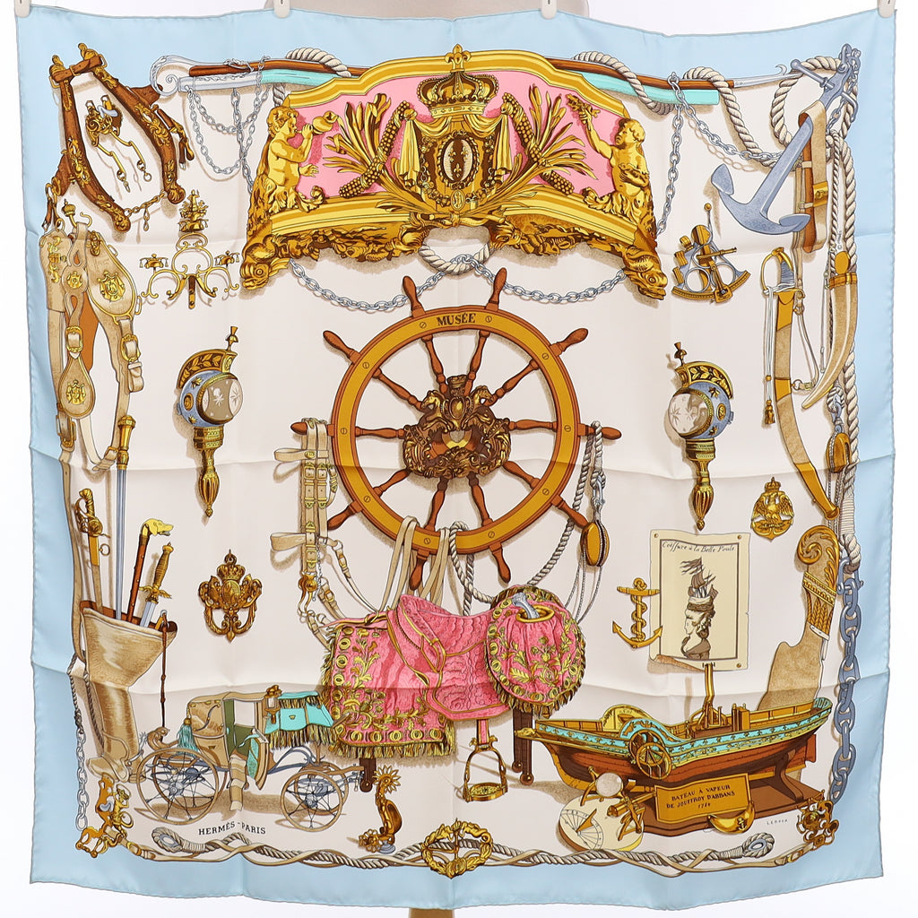 Brand New Boxed Hermès Musée Silk Scarf
