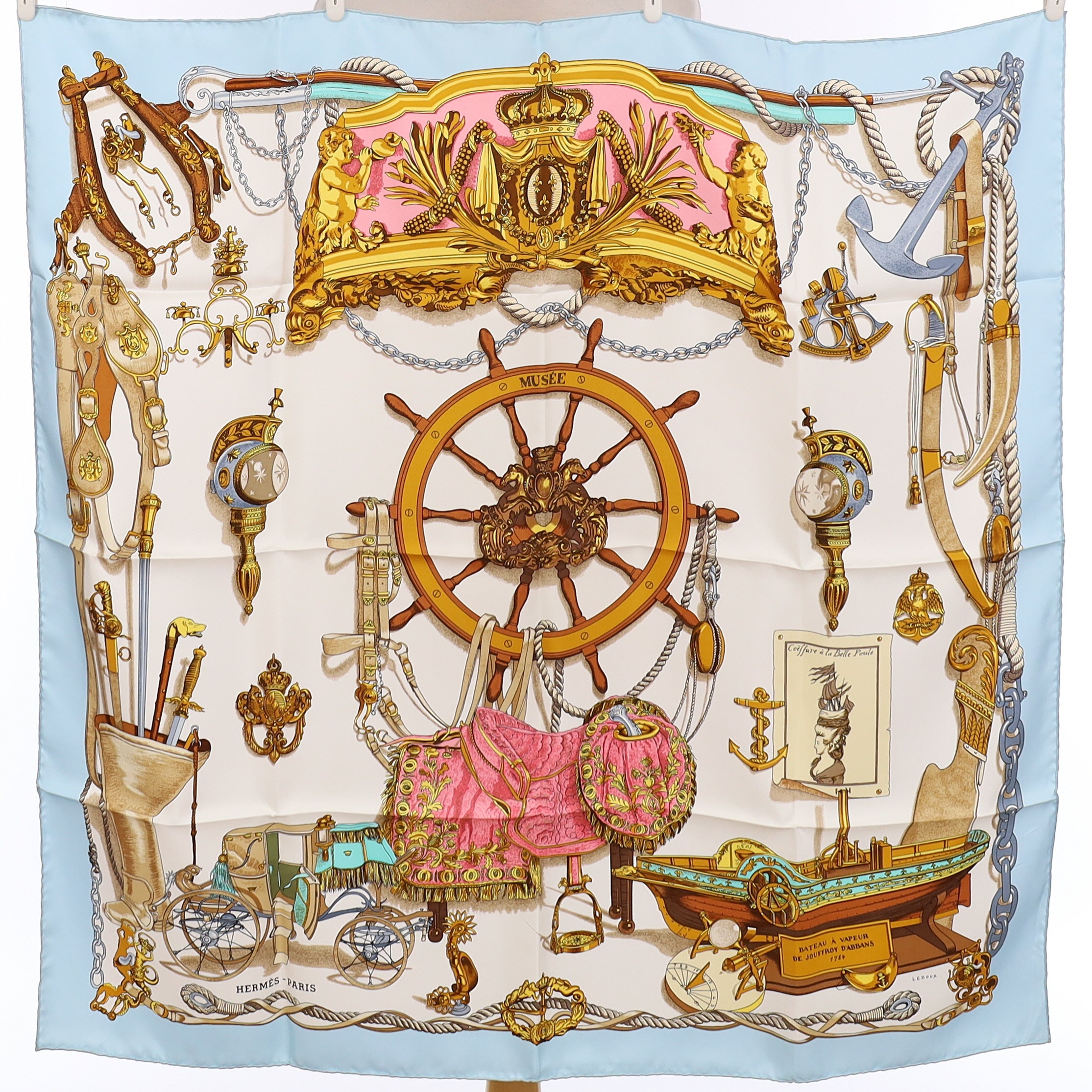 Brand New Boxed Hermès Musée Silk Scarf