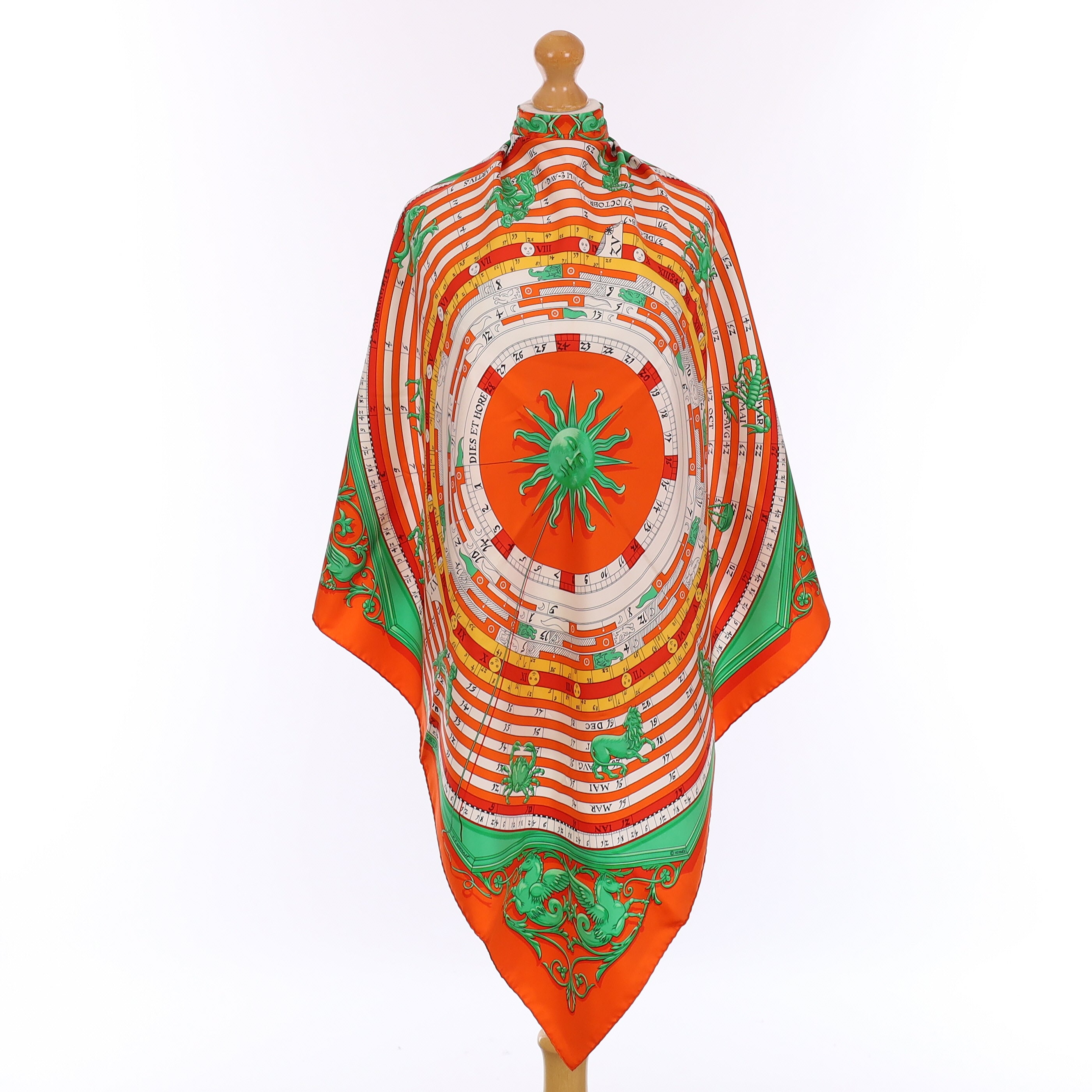 Pristine Boxed Hermès Dies et Hore Silk Scarf