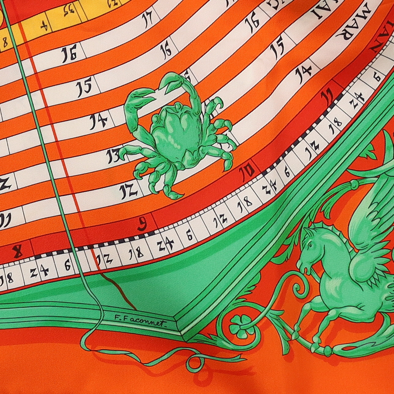 Pristine Boxed Hermès Dies et Hore Silk Scarf