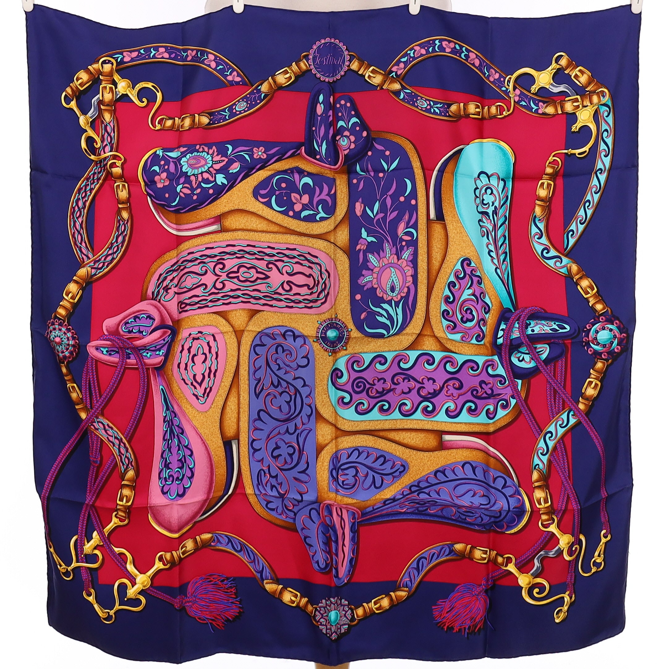 Pristine Boxed Hermès Festival Silk Scarf