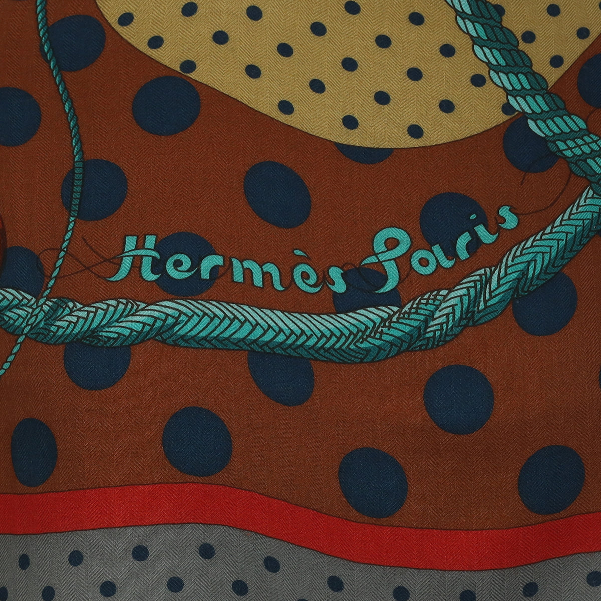 Boxed Hermès Clic Clac Cashmere and Silk Shawl