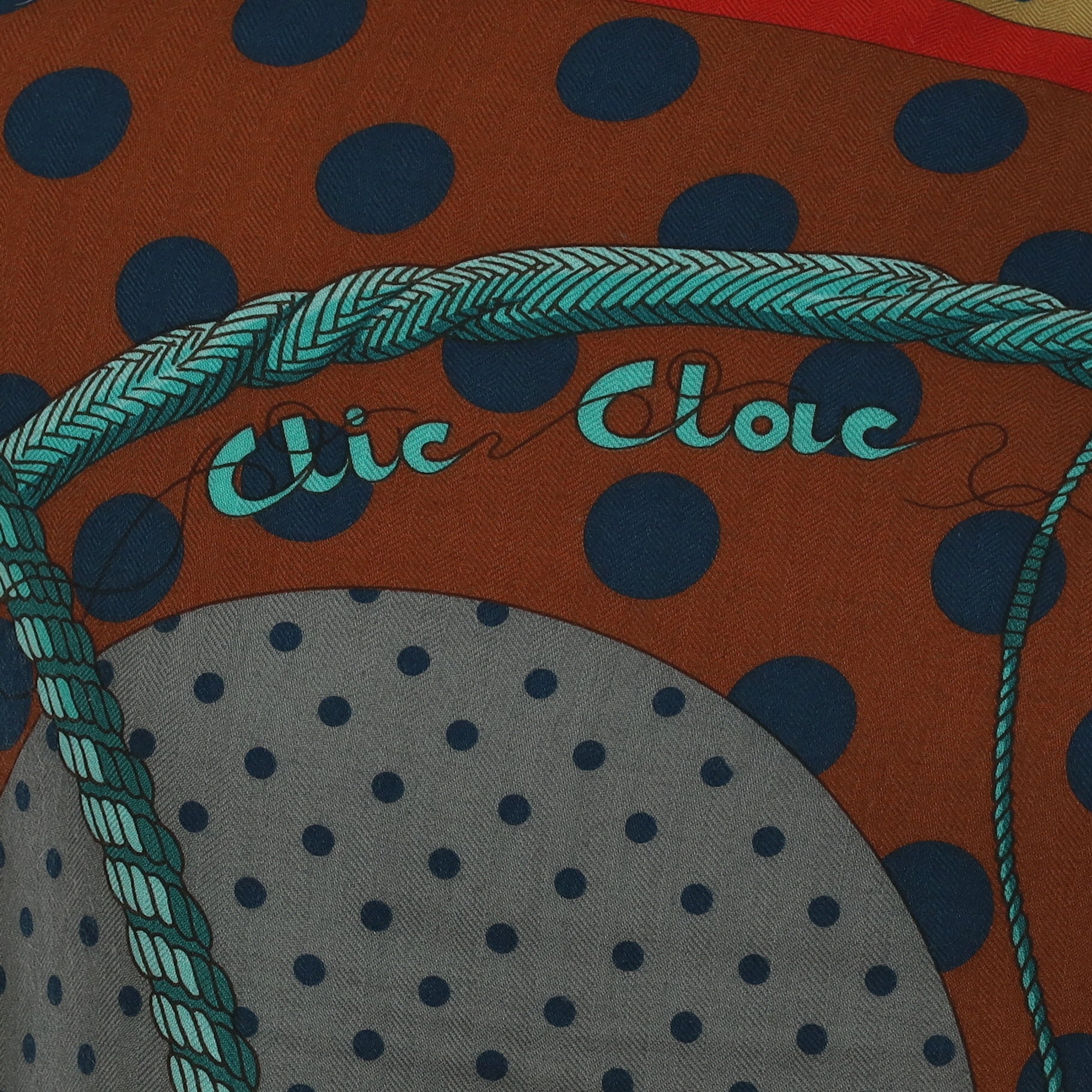 Boxed Hermès Clic Clac Cashmere and Silk Shawl