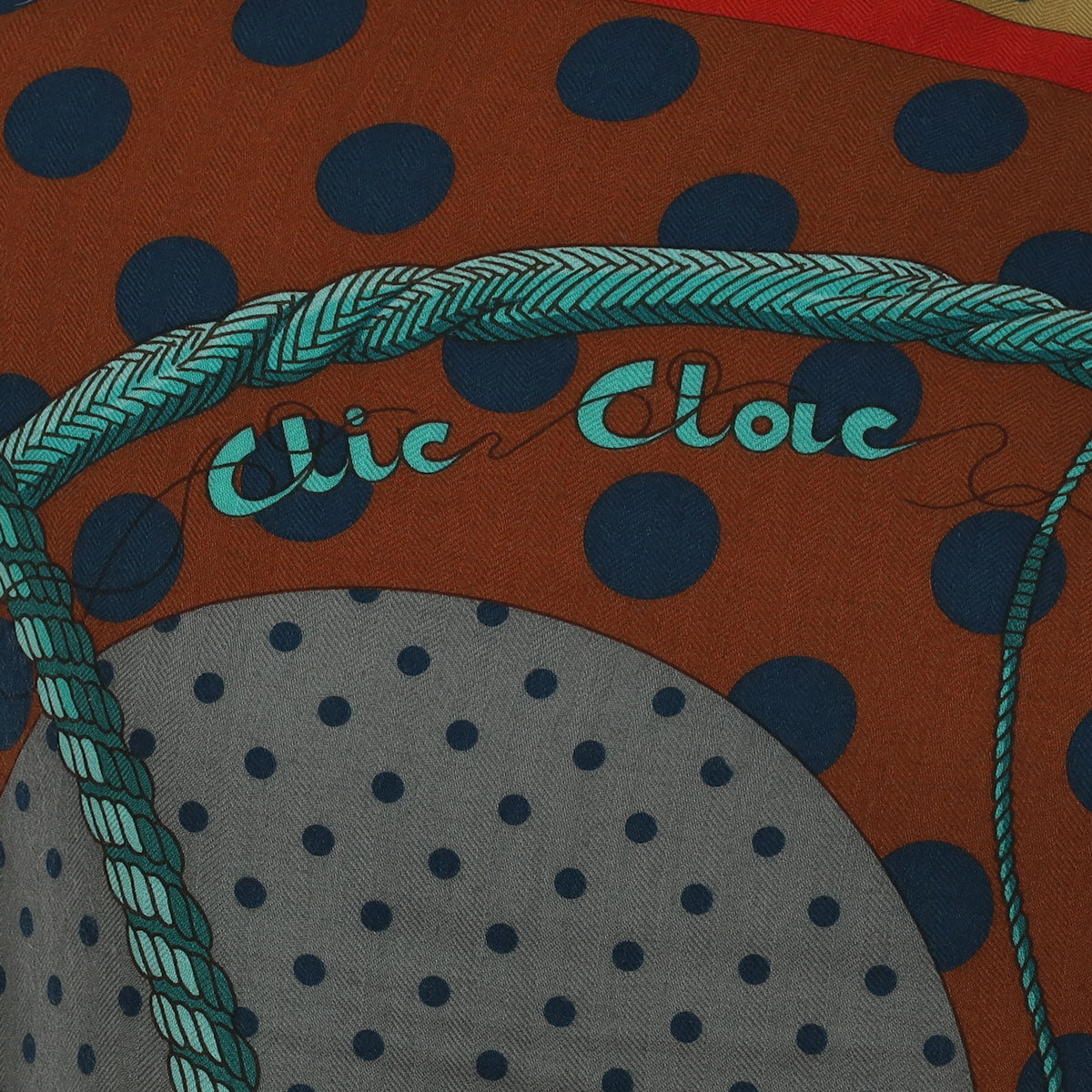 Boxed Hermès Clic Clac Cashmere and Silk Shawl