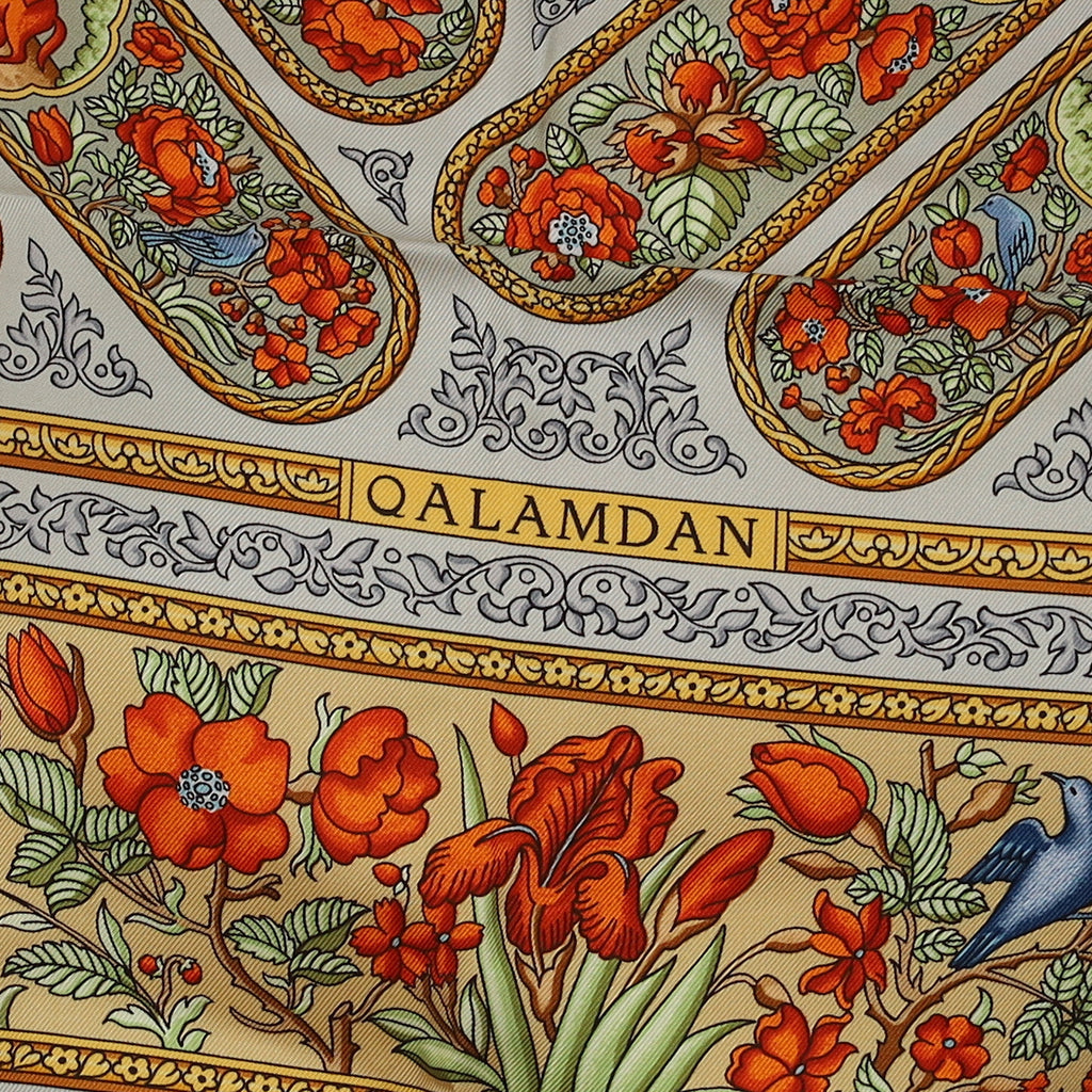 Pristine Boxed Hermès Qalamdan Silk Scarf