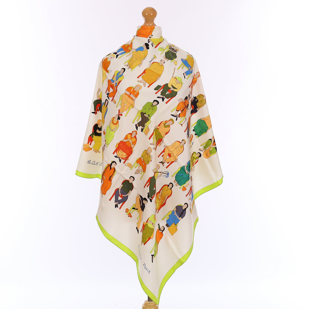 Boxed Hermès Colour Masala Silk Scarf