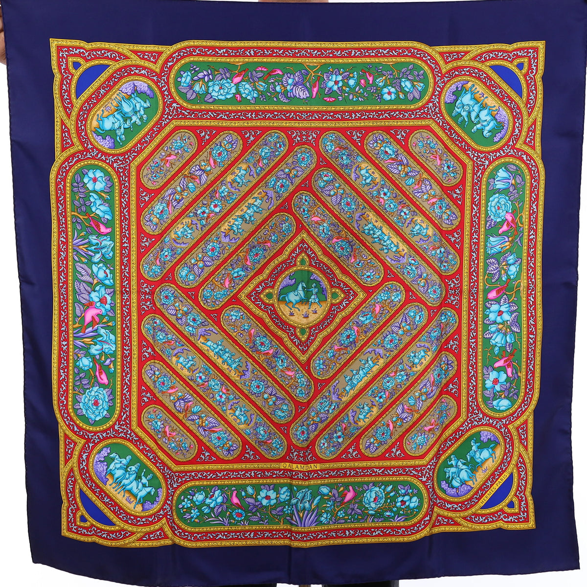 Pristine Boxed Hermès Qalamdan Silk Scarf
