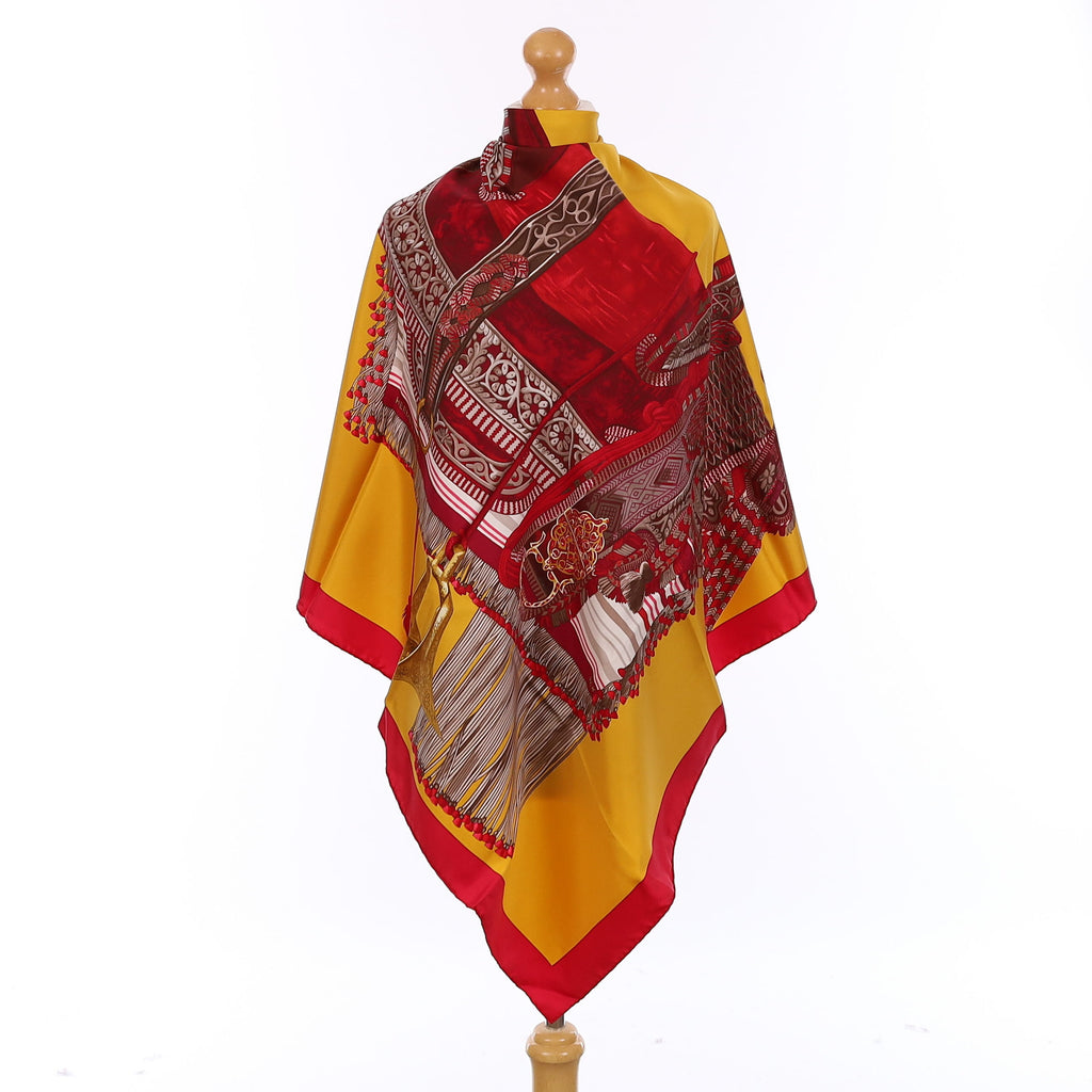 Pristine Boxed Hermès Selle D'apparat Marocaine Silk Scarf