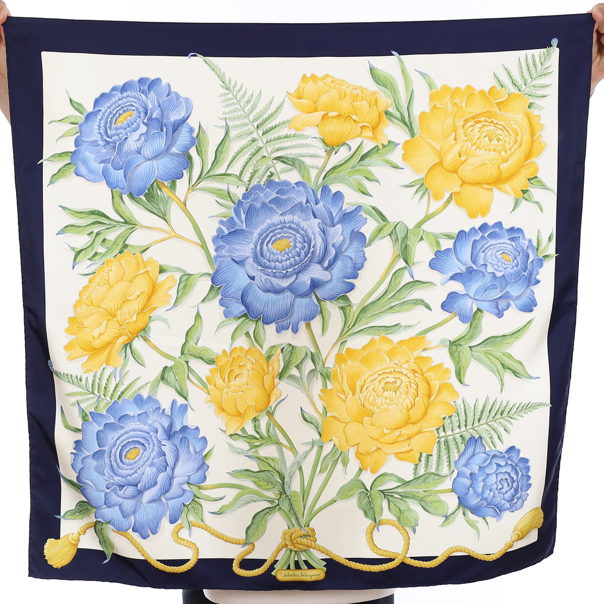 Pristine Salvatore Ferragamo Floral Silk Scarf