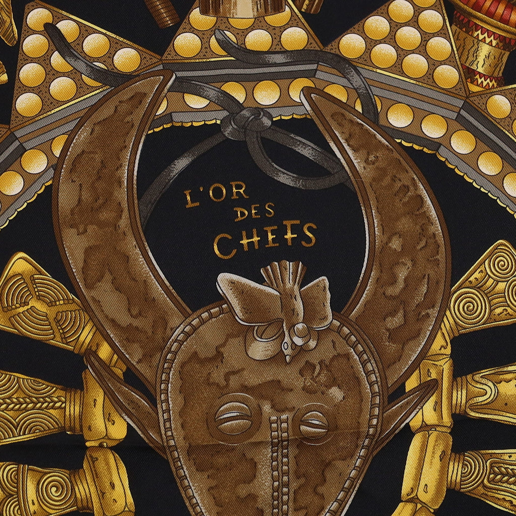 Pristine Boxed Hermès L'or des Chefs Silk Scarf