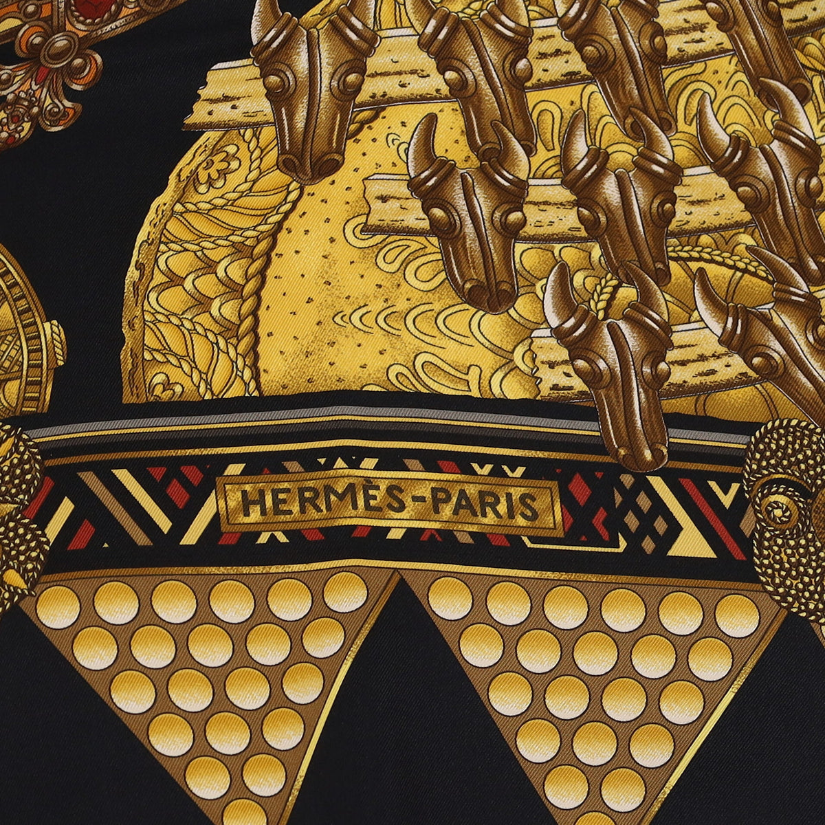 Pristine Boxed Hermès L'or des Chefs Silk Scarf