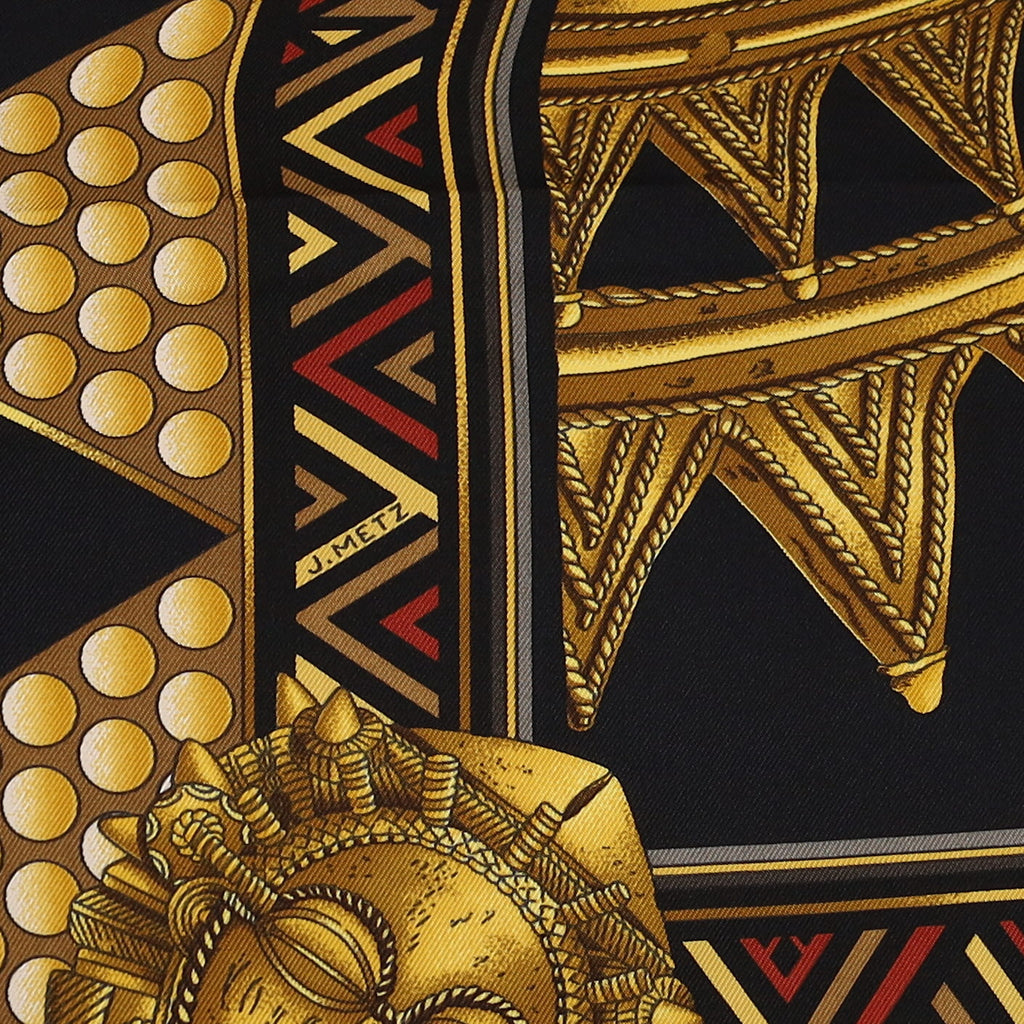 Pristine Boxed Hermès L'or des Chefs Silk Scarf