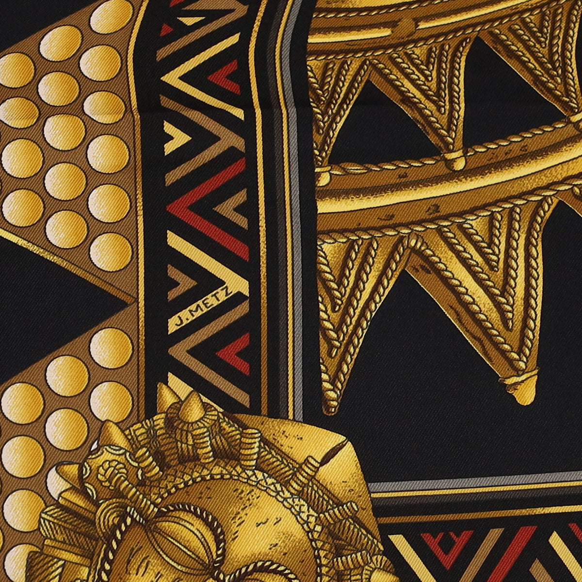 Pristine Boxed Hermès L'or des Chefs Silk Scarf