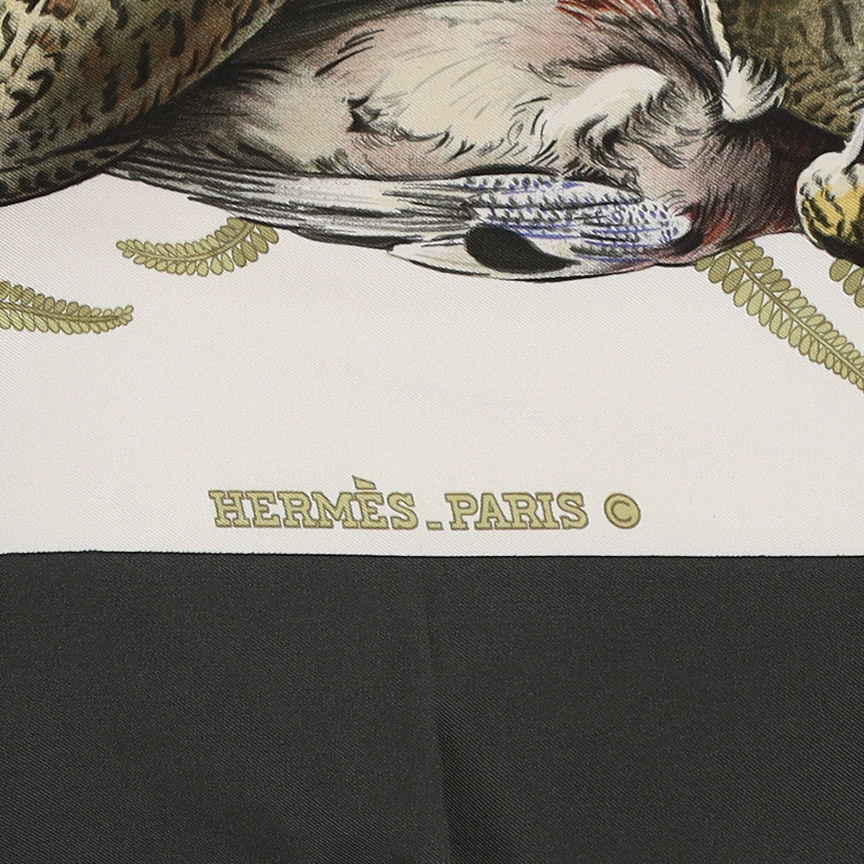 Boxed Hermès Gibiers Silk Scarf