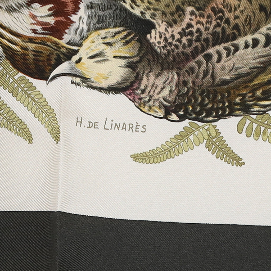 Boxed Hermès Gibiers Silk Scarf