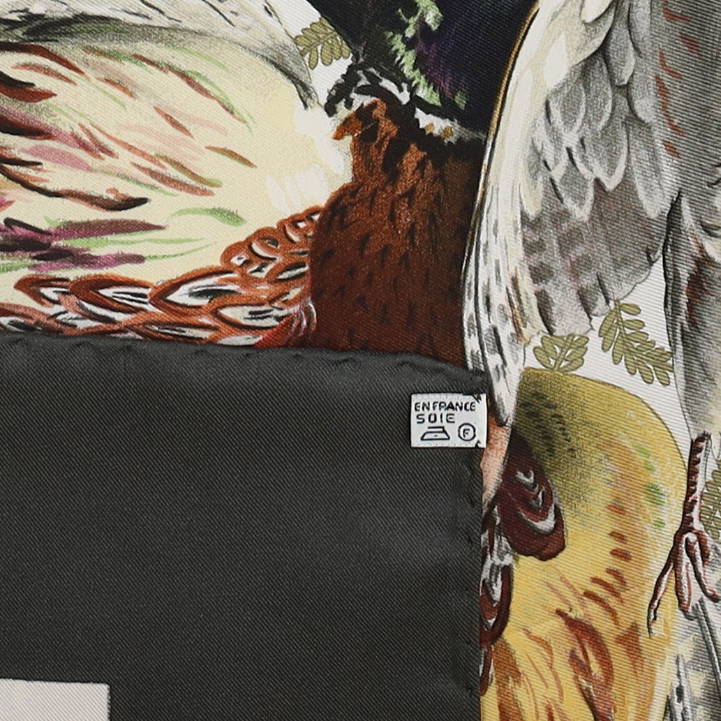 Boxed Hermès Gibiers Silk Scarf