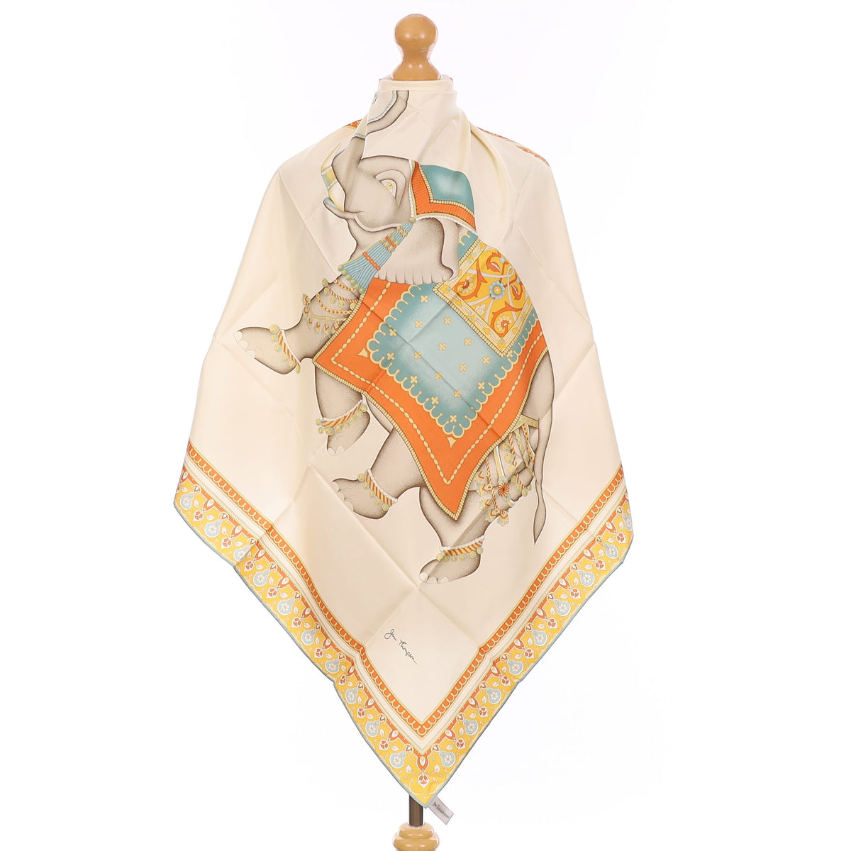 Brand New Jim Thompson Elephant Silk Scarf