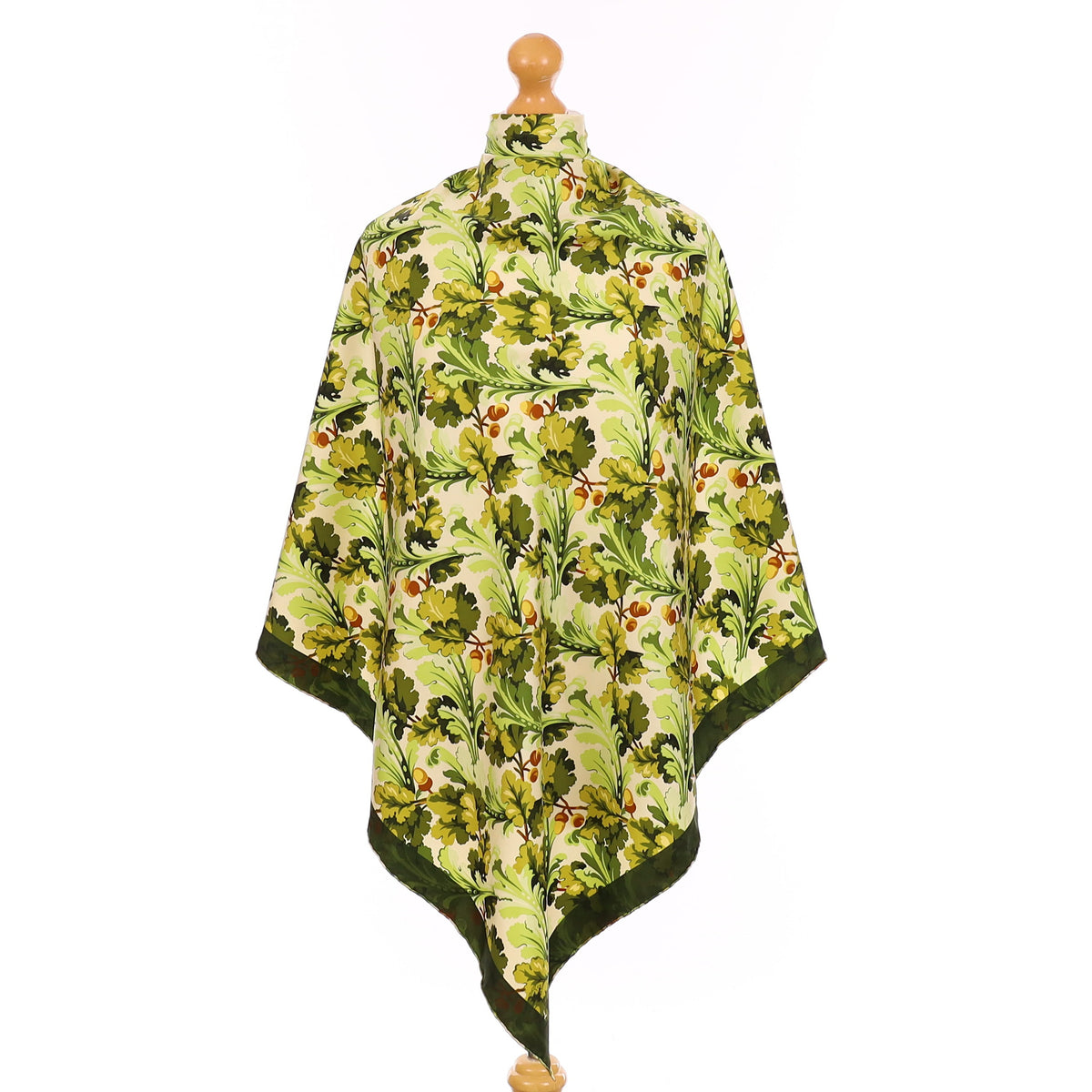 Vintage Oak Leaf French Silk Scarf