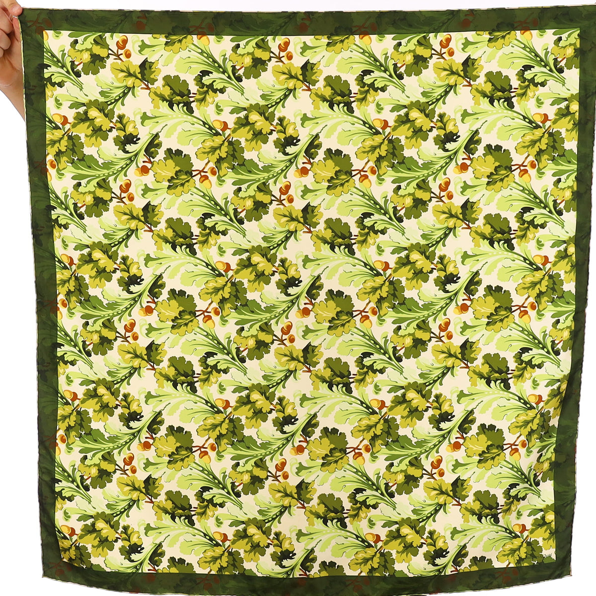Vintage Oak Leaf French Silk Scarf
