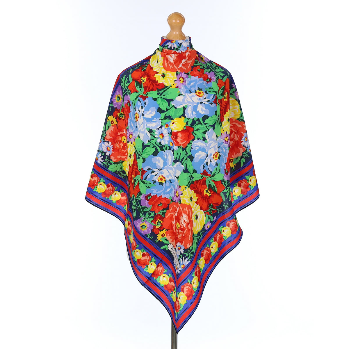 Pristine Tiffany & Co Floral Silk Scarf